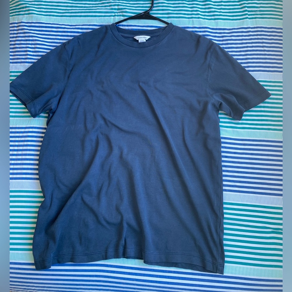 Calvin Klein men’s premium cotton Crewneck tshirt Sz XS blue - Picture 1 of 5